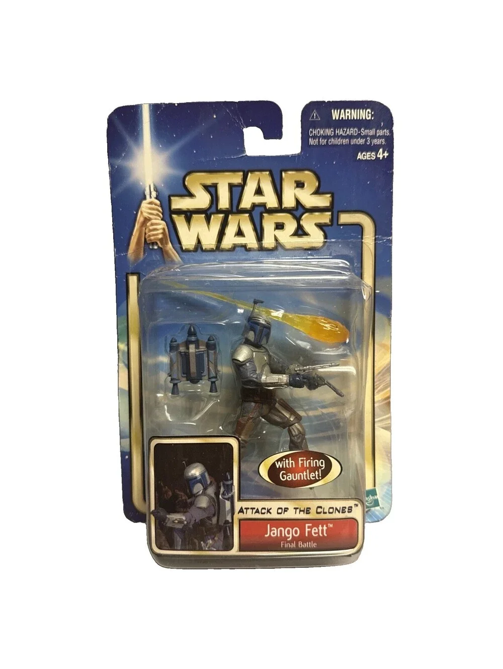 Hasbro Star Wars Attack Of The Clones Jango Fett Final Battle Firing Gauntlet